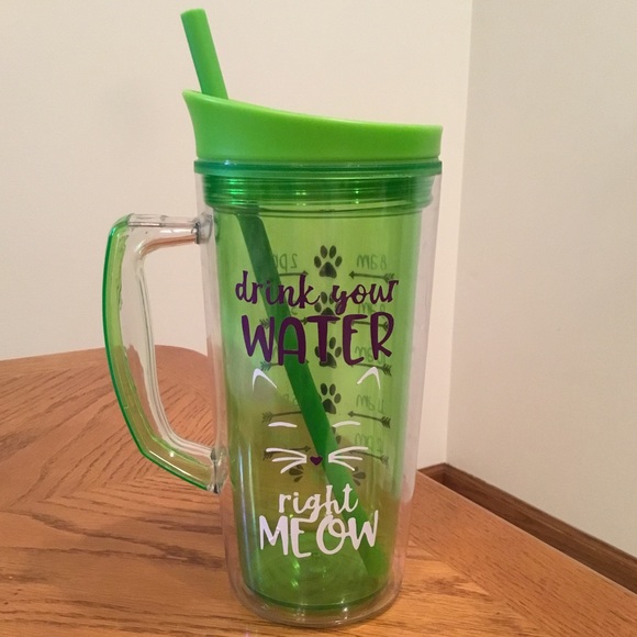 Other - “Drink Your Water Right Meow” Tracker Tumbler
